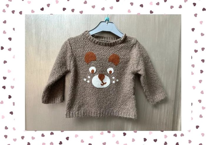 Pull Ours Kiabi 12 mois marron - photo numéro 2