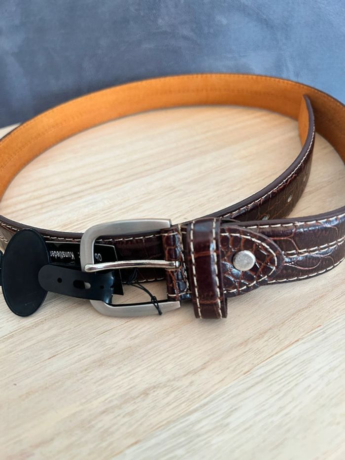 Ceinture véritable cuir 95cm neuve avec étiquette - photo numéro 3