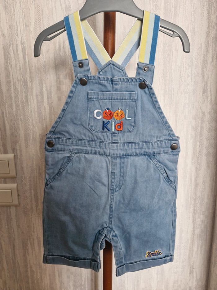Salopette courte bébé 24 mois Mots D'enfants Coton