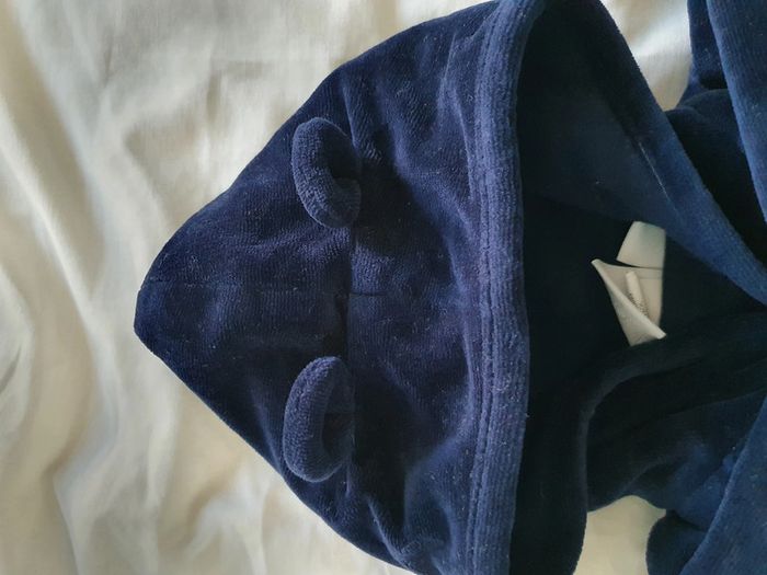 Ensemble bleu marine velours neuf sans étiquette 0-3 mois - photo numéro 7