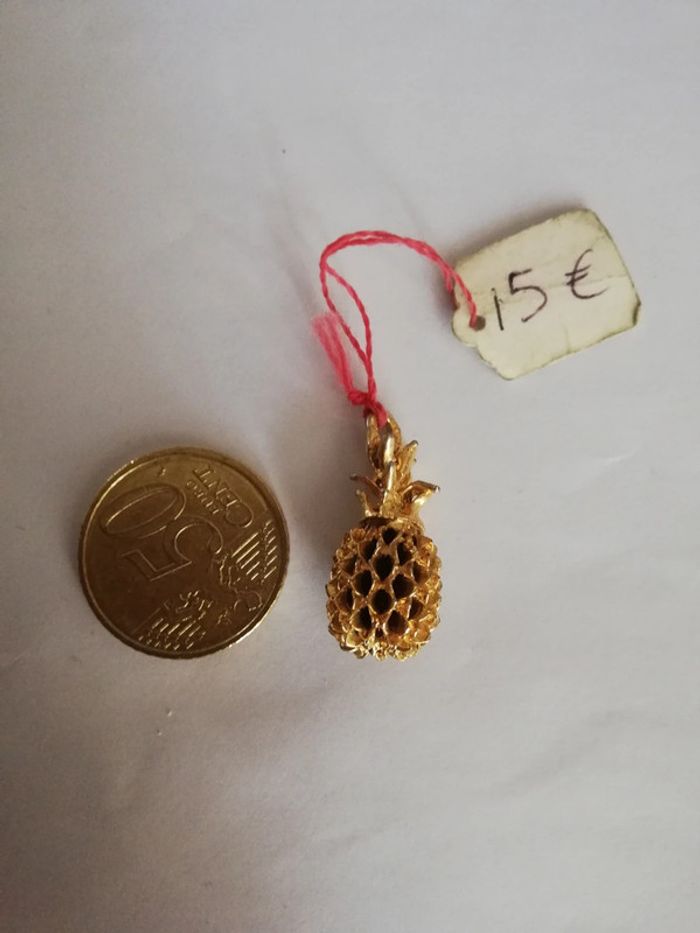 Magnifique pendentif vintage ananas Neuf - photo numéro 2