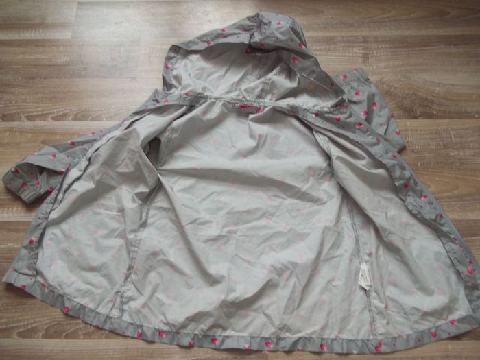 Coupe-vent gris motifs roses NKY 6 ans - photo numéro 6