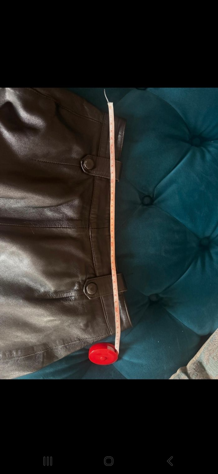 Pantalon cuir vintage coupe originale - photo numéro 7