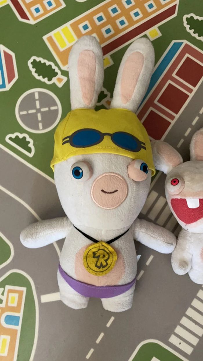 Lot de 2 peluches Lapin Cretin - photo numéro 2