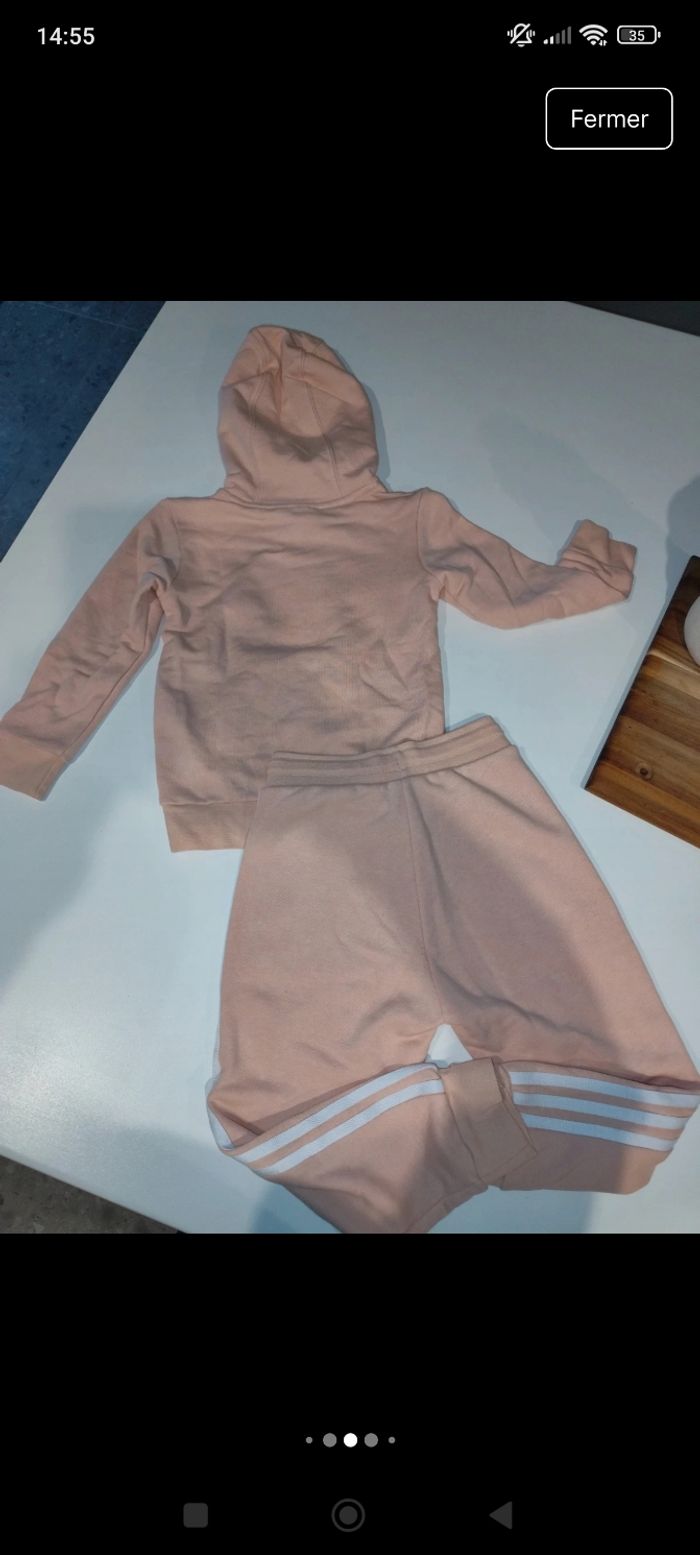 Ensemble jogging fille 4/5 ans rose - photo numéro 7