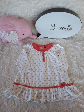 Robe manches longues Fille 9 mois Chat Orchestra