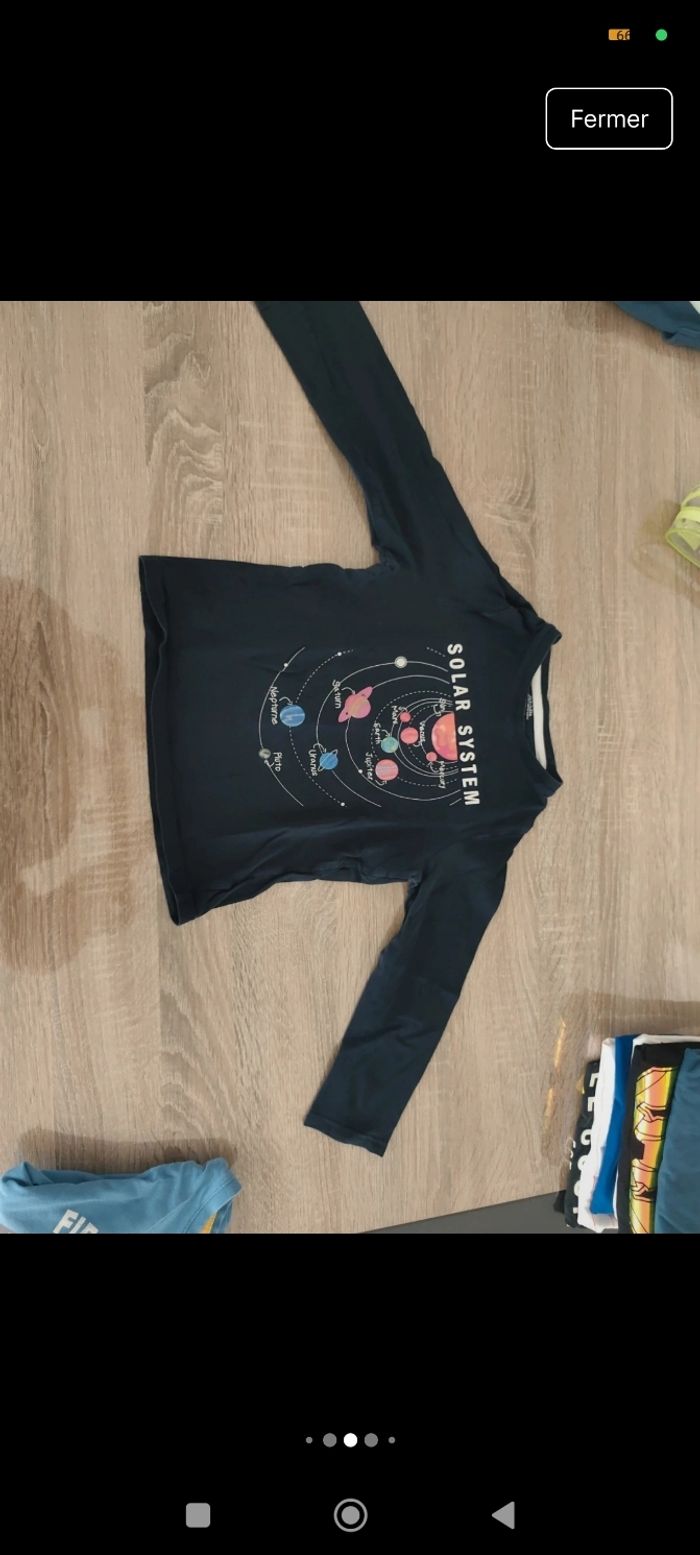 Lot 9 tee-shirts manches longues et courtes garçon 6 ans - photo numéro 3