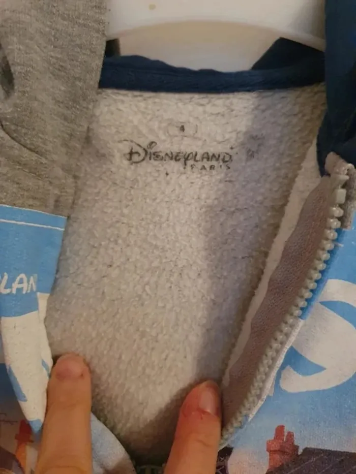 Veste sweat capuche fermeture eclair mickey disney taille 4 ans - photo numéro 4