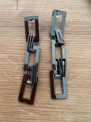 Boucles d’oreilles noires anthracite