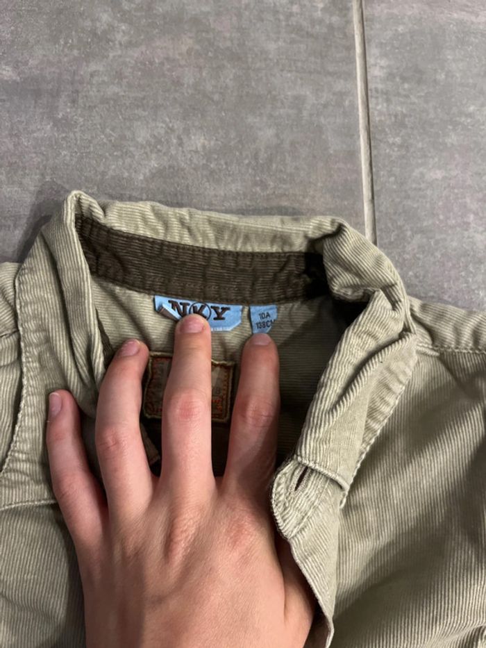 Chemise manche longue velours marron NYK - photo numéro 2