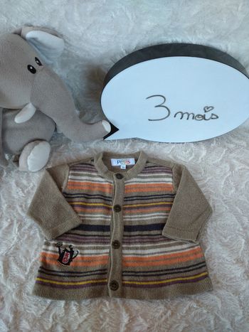 Gilet avec laine Garçon 3 mois La compagnie des petits