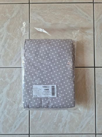 Babybay® Tour de lit cododo mini/midi gris étoiles blanc 157x25 cm