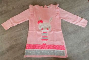 Robe à manches longues bébé fille 6 mois Lapin Pâques NEUVE