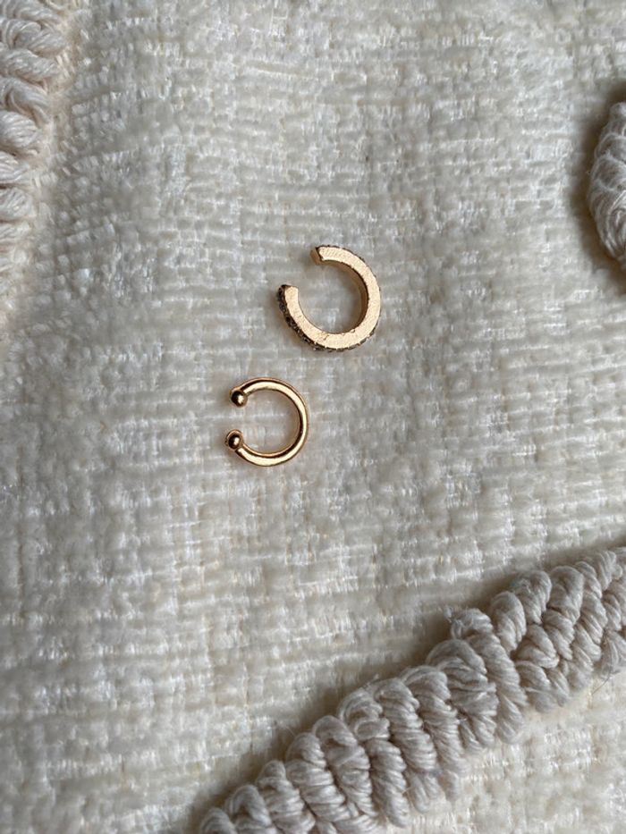 Lot bagues d’oreilles doré très tendance