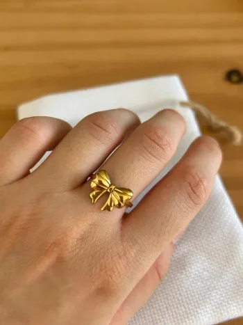 Bague noeud dorée