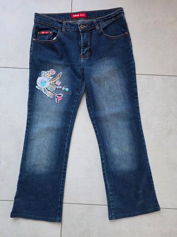 Jeans court bleu femme taille XL