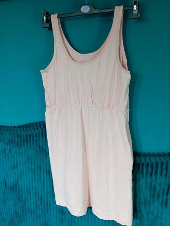 Robe d'été en coton rose saumon