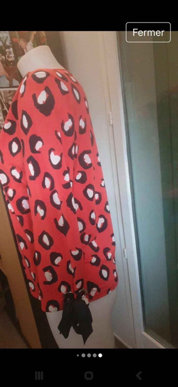 Morgan Joli top corail manches 3/4 T.38 - photo numéro 2