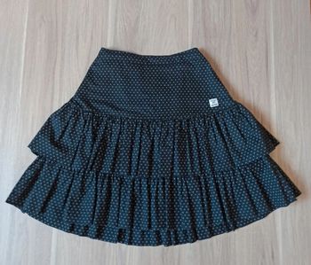 jupe noir à pois fermeture éclair  ooxoo 12 ans