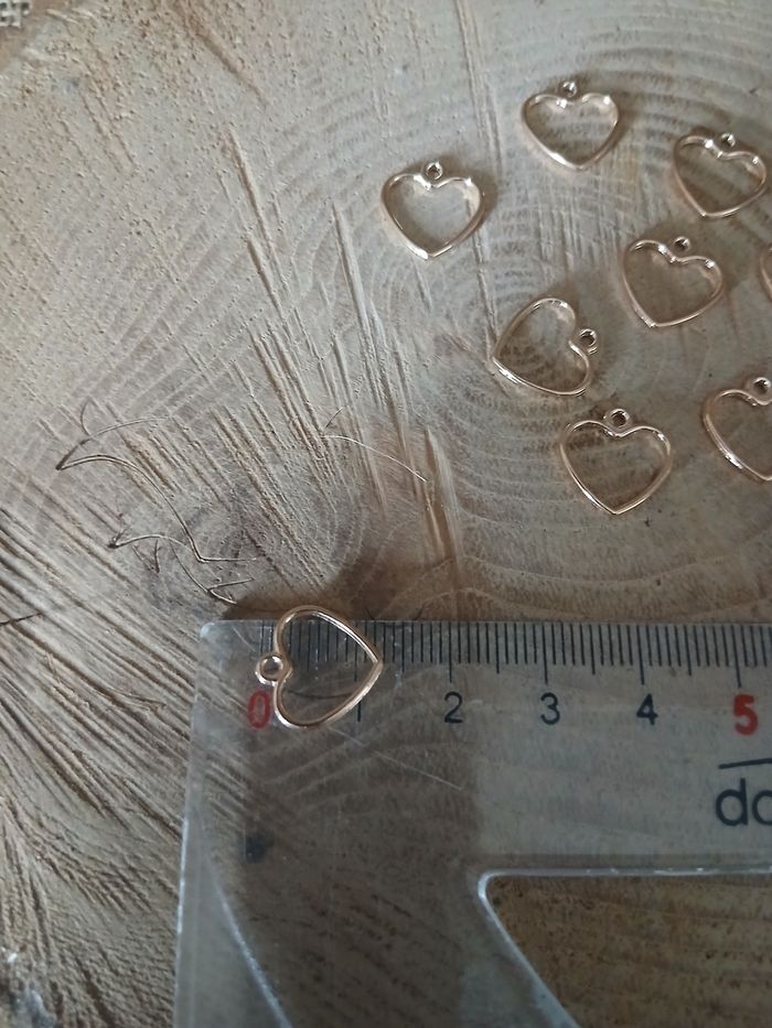 Lot de 22 breloques coeur doré - photo numéro 2