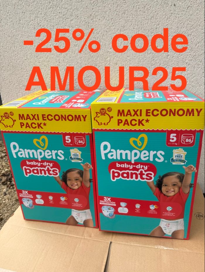 Lot de couches Pampers baby dry pants taille 5