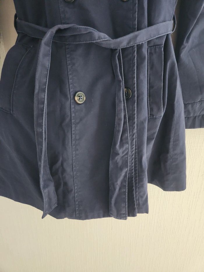 Trench coat bleu marine Zara 14 ans 164 cm - photo numéro 8