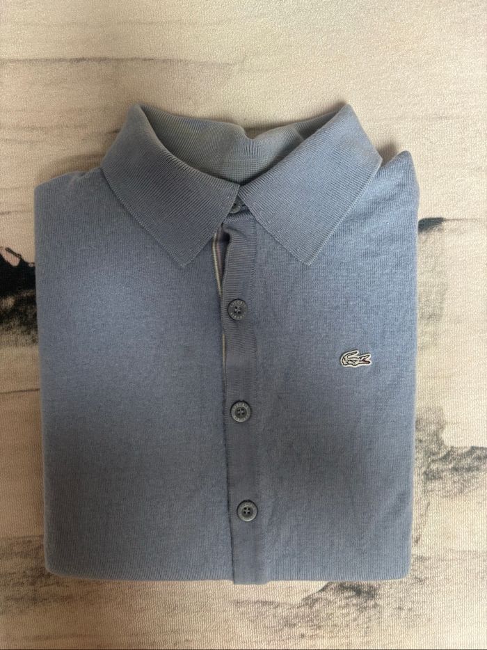 cardigan/veste Lacoste vintage couleur bleu clair taille S - photo numéro 2