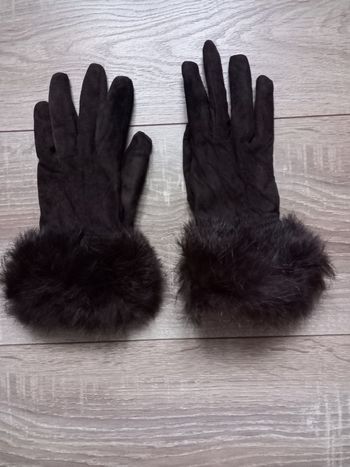 Paire de gants en cuir marron taille M ( T 7 )