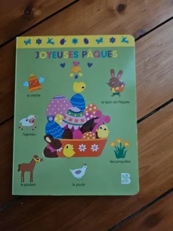 Livre imagier cartonné bébé enfant Joyeuses Pâques
