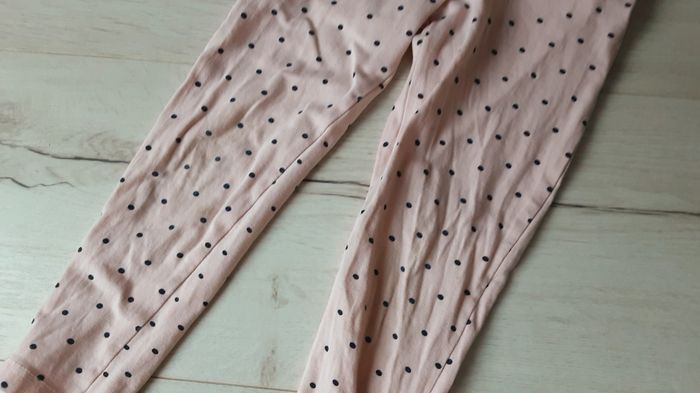 Vêtement fille pantalon legging rose à pois Lili Marelle 4 ans - photo numéro 2