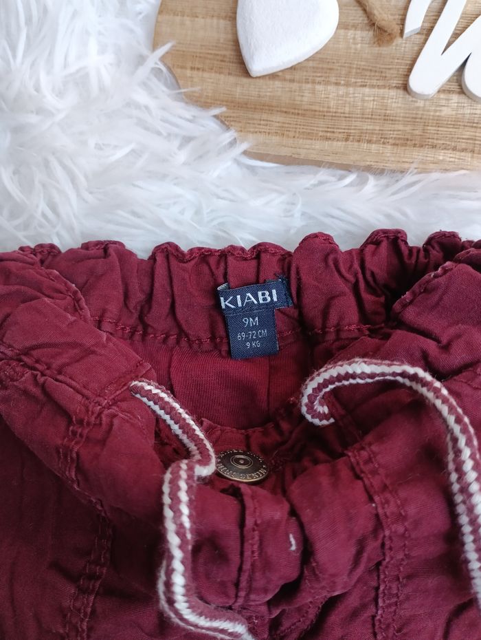 Pantalon comme neuf 9 mois bordeaux - photo numéro 2