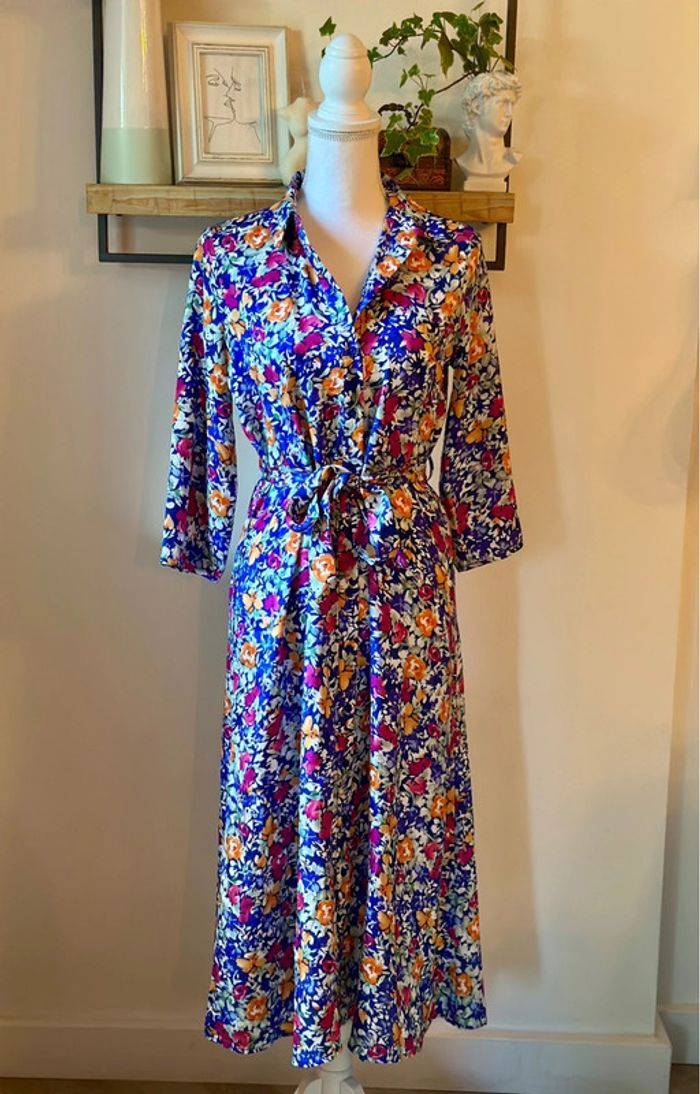 Robe longue fleurie colorée - Vero Moda - Taille XS - photo numéro 2