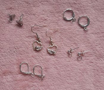 Boucles oreilles cœur ailé