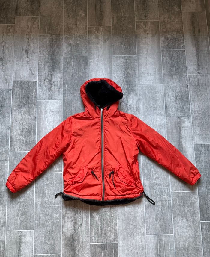 Veste réversible Bellerose moumoute noire/orange taille 3 - photo numéro 3