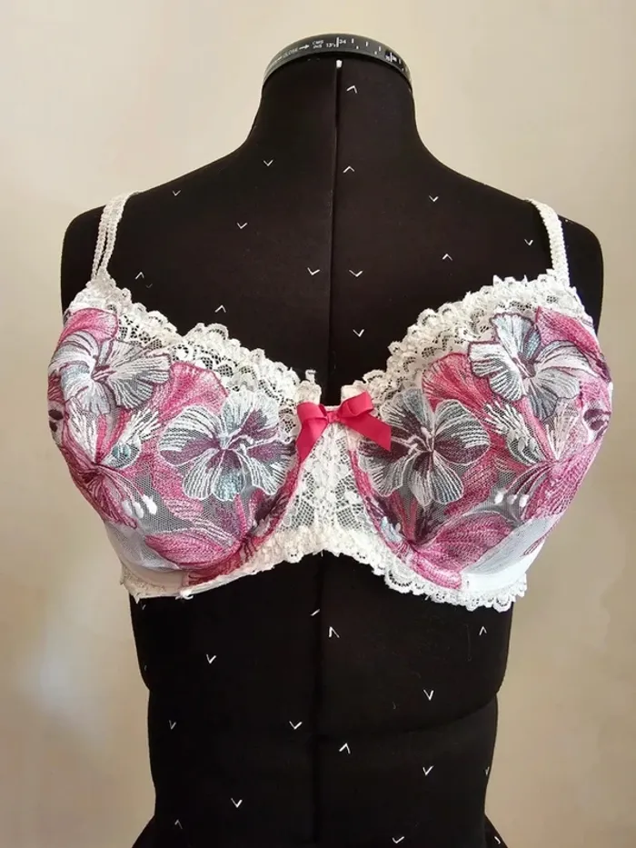 🌸 Soutien-gorge 100D RougeGorge Neuf Sans Étiquette Fleuri Dentelle 🌸