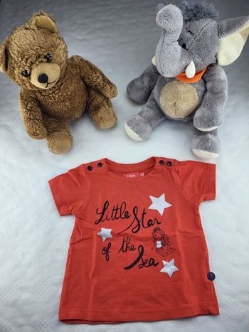 Tee-shirt rouge motif little star-tissaia-12mois
