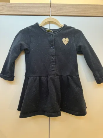 Robe tao bleu marine à paillettes