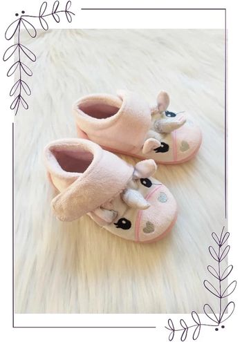 Chaussons montants bottillons à scratch licorne bébé fille pointure 24