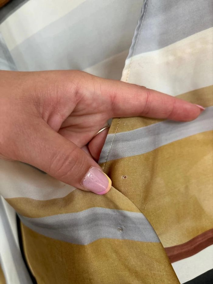 Haut cache cœur gris jaune noir Zara taille S - photo numéro 7