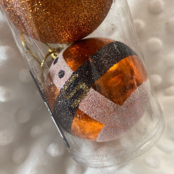 🎅✨ Boules de Noël cuivrées à paillettes – lot de 4 ✨🎅 - photo numéro 3
