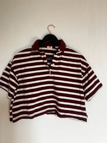Haut Lévis rayures bordeaux et blanches