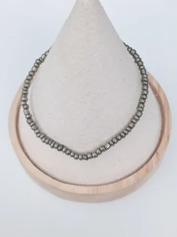 Bracelet perles de rocaille marron gris– tendance bohème chic