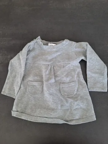 robe grise JBC 6 mois