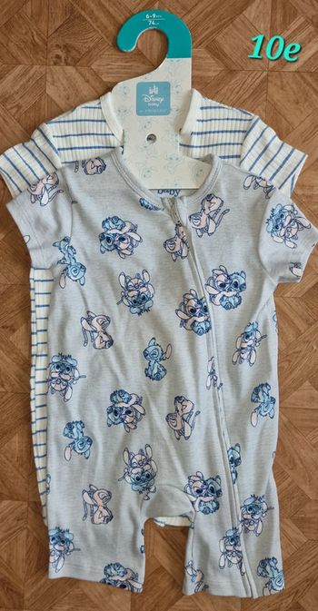 Lot 2combinaison stitch 9mois neuf