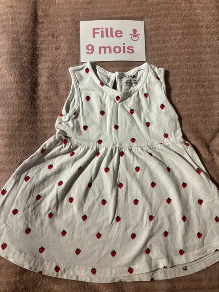 Robe manches courtes 9 mois