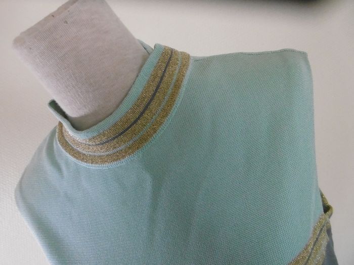 tunique robe vintage années 70 en jersey T 40 - photo numéro 6