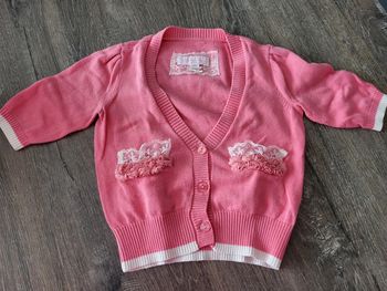 Gilet rose dentelle poche