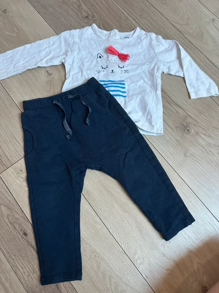 Ensemble jogging + t shirt manche longue vertbaudet