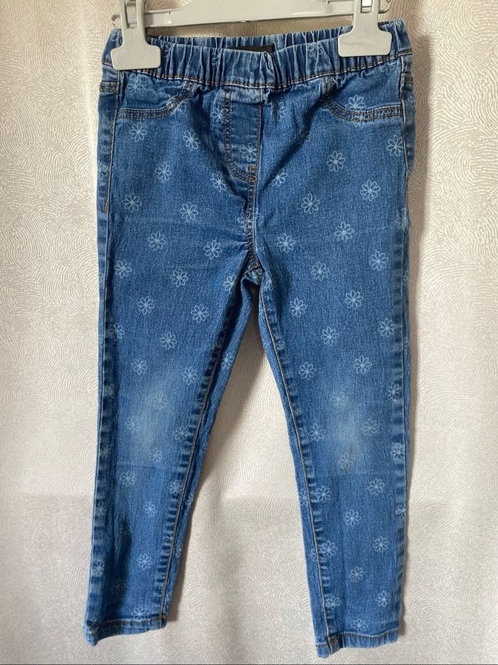 Jegging jeans imprimé fleurs 5/6 ans Tex
