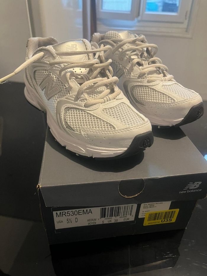 New balance 530 blanche et grise T38 - photo numéro 2